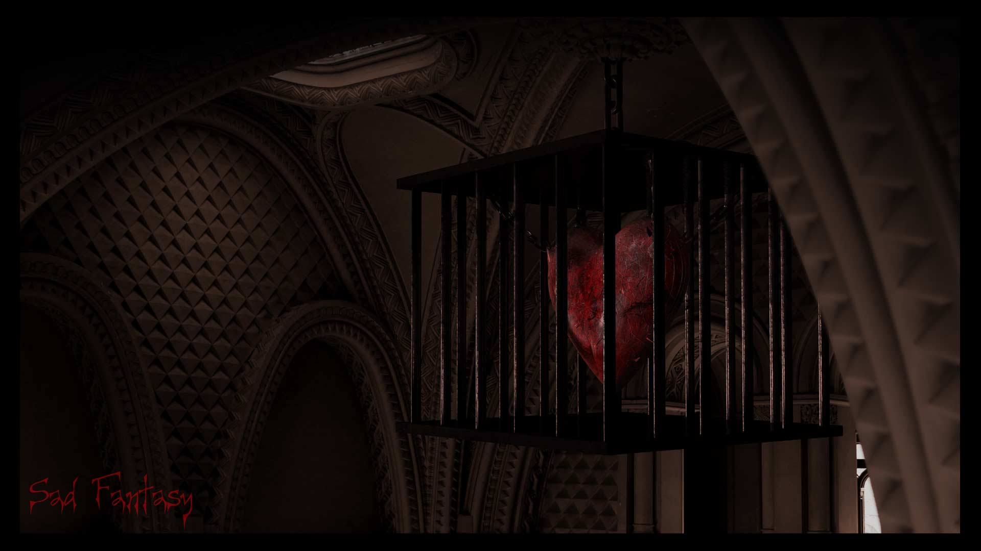 heart in a cage, broken heart series by Sad Fantasy